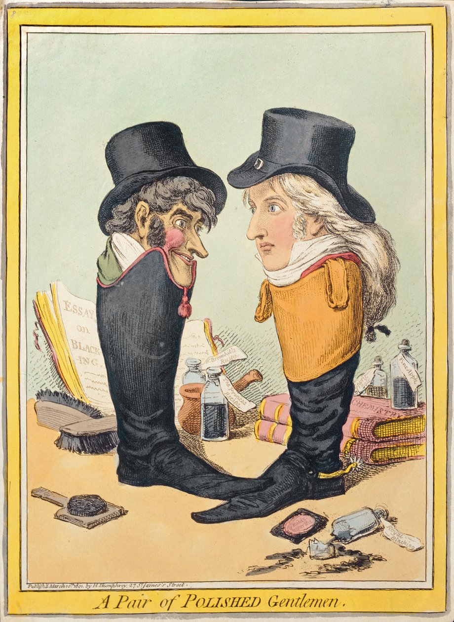 Une paire de gentlemen polis, publié par Hannah Humphrey en 1801 - James Gillray