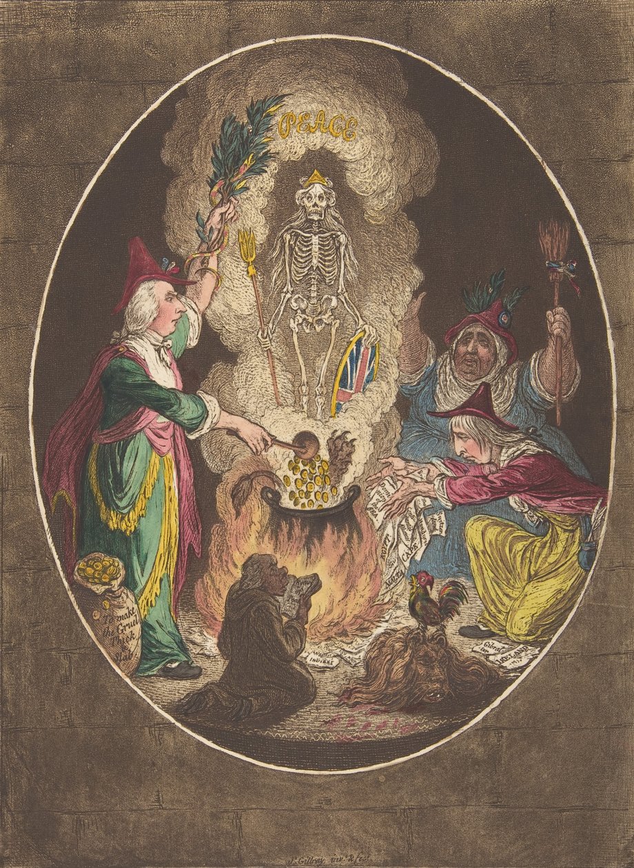 Une Phantasmagorie, Scène-évoquant un squelette armé, 5 janvier 1803 - James Gillray