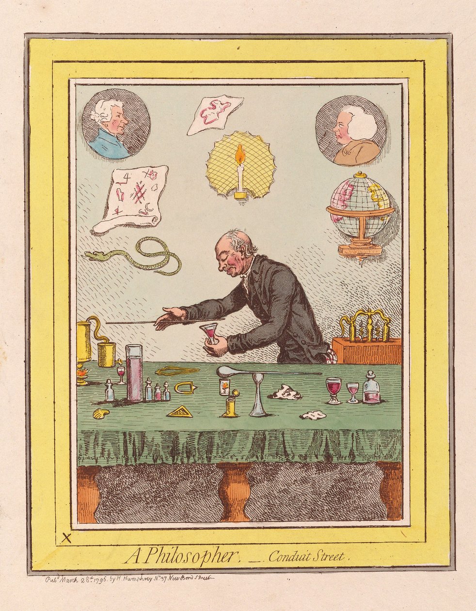 Un philosophe : Conduit Street - James Gillray