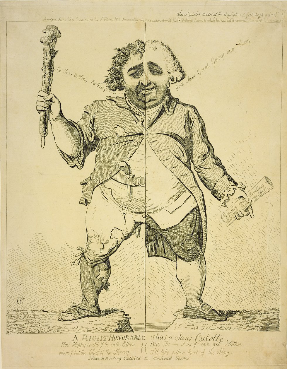 Un Très Honorable alias un Sans-Culotte, publié par S.Fores, 1802 - James Gillray