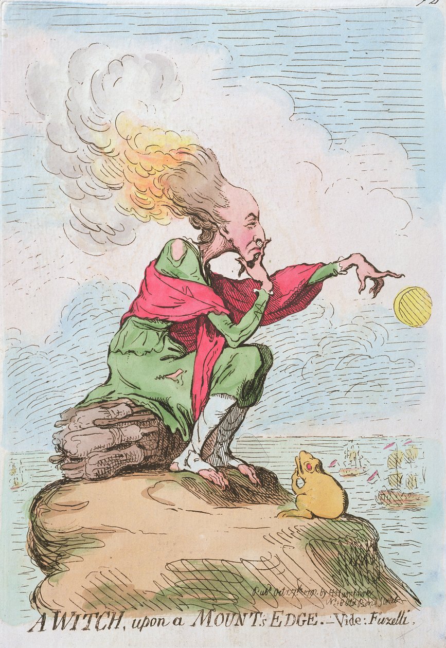 Une sorcière, sur le bord d
