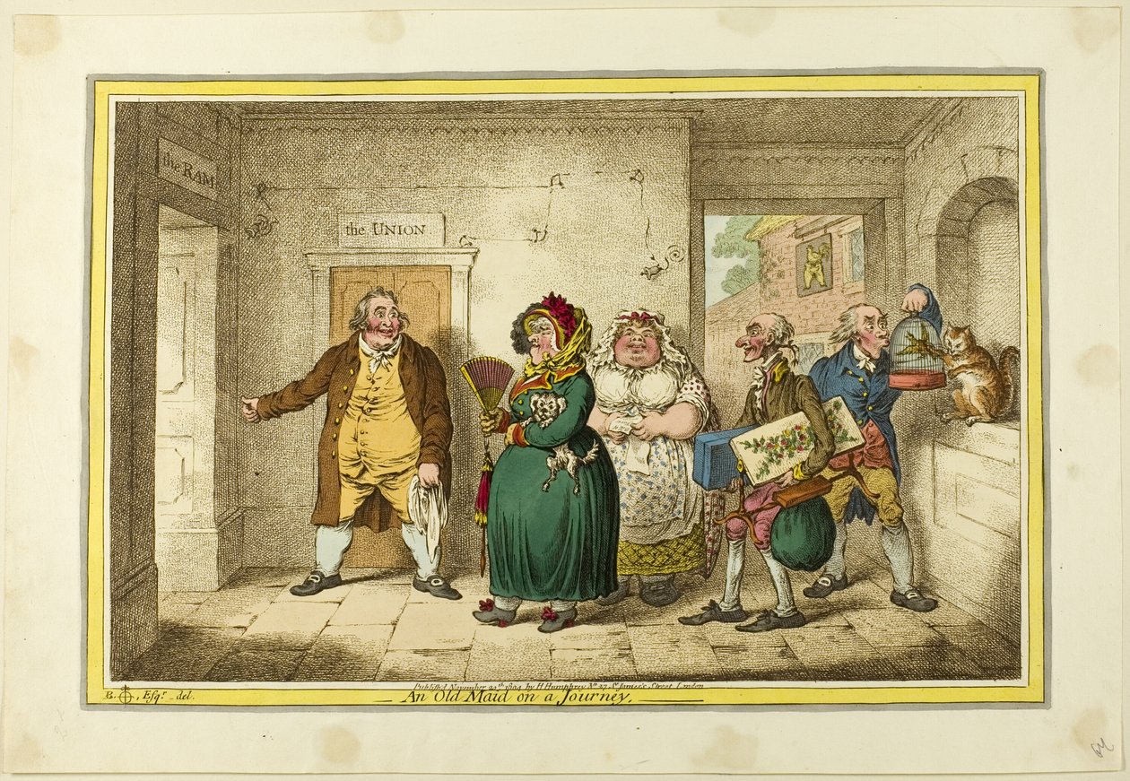 Une vieille fille en voyage - James Gillray