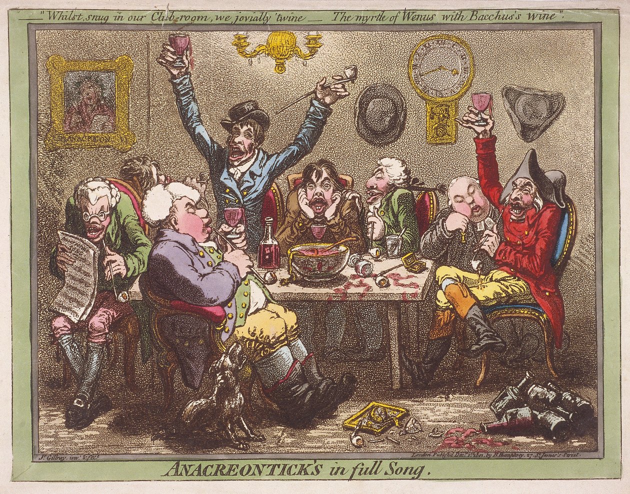 Anacréontiques en plein chant, 1801 - James Gillray
