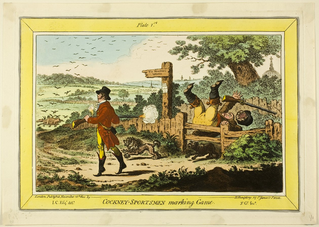 Jeu de marquage Cockney Sportsmen - James Gillray