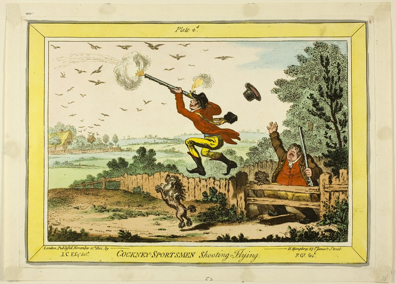 Cockney Sportsmen Shooting Flying - James Gillray