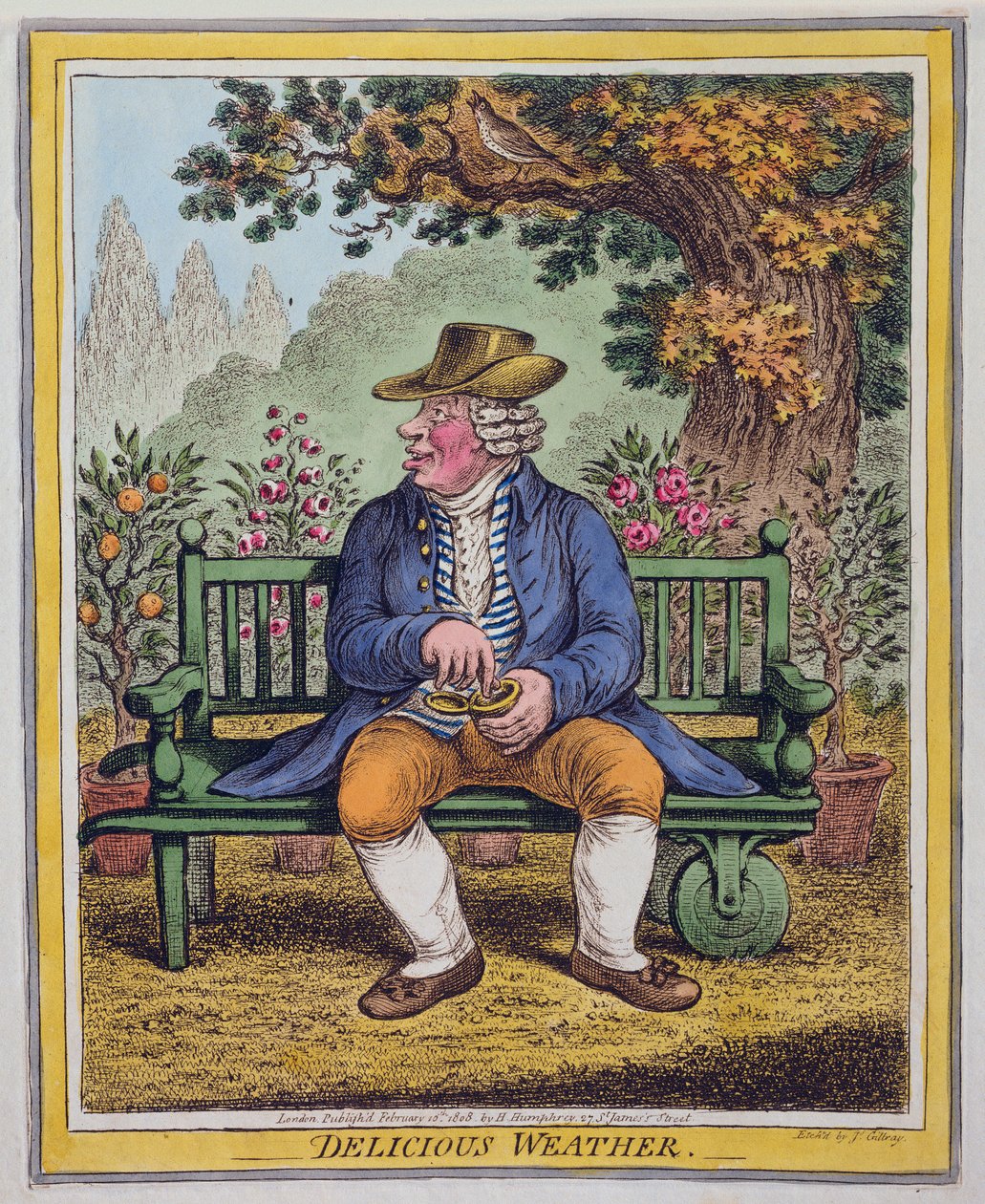 Temps Délicieux, publié par Hannah Humphrey en 1808 - James Gillray