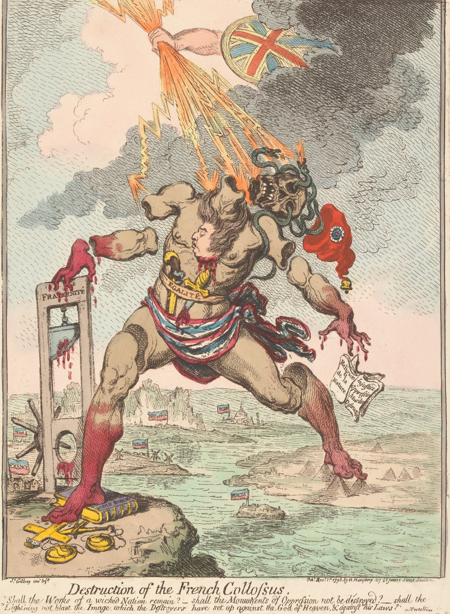 Destruction du colosse français - James Gillray