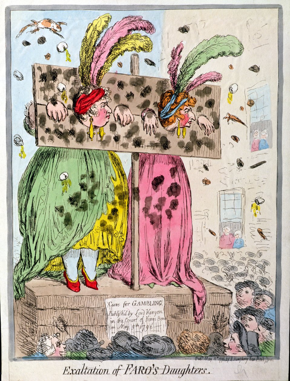 Exaltation des filles de Faro, publiée par Hannah Humphrey en 1796 - James Gillray