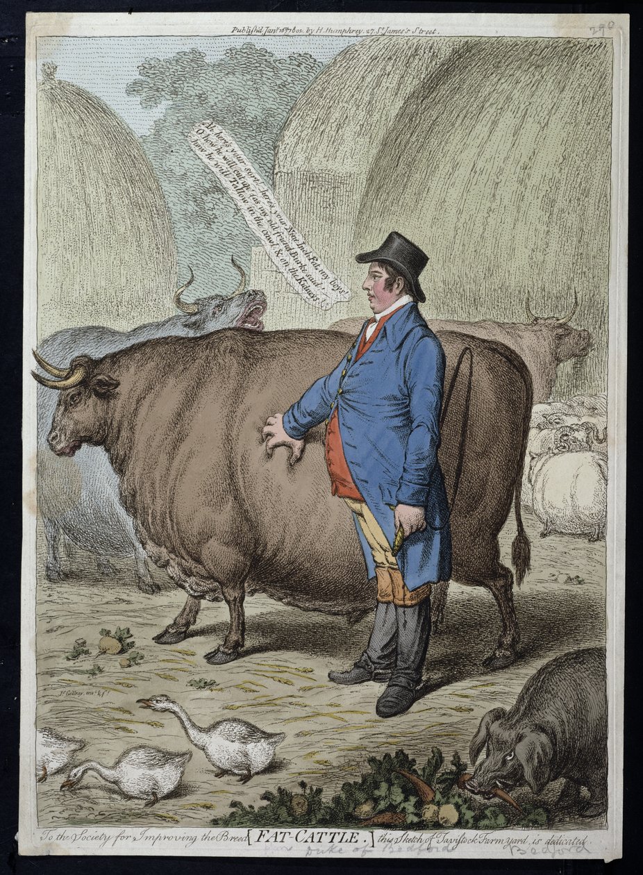 Gros Bétail, publié par Hannah Humphrey en 1802 - James Gillray