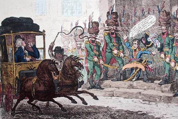 Nonchalance allemande, ou La vexation de Petit Boney, ou Le voyage diplomatique tardif à travers Paris - James Gillray