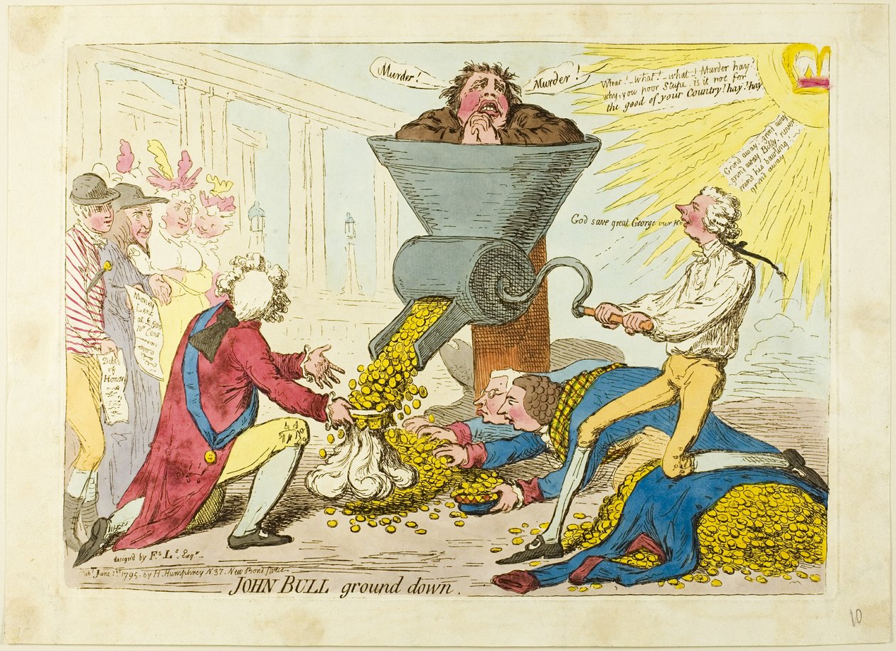 John Bull au sol - James Gillray