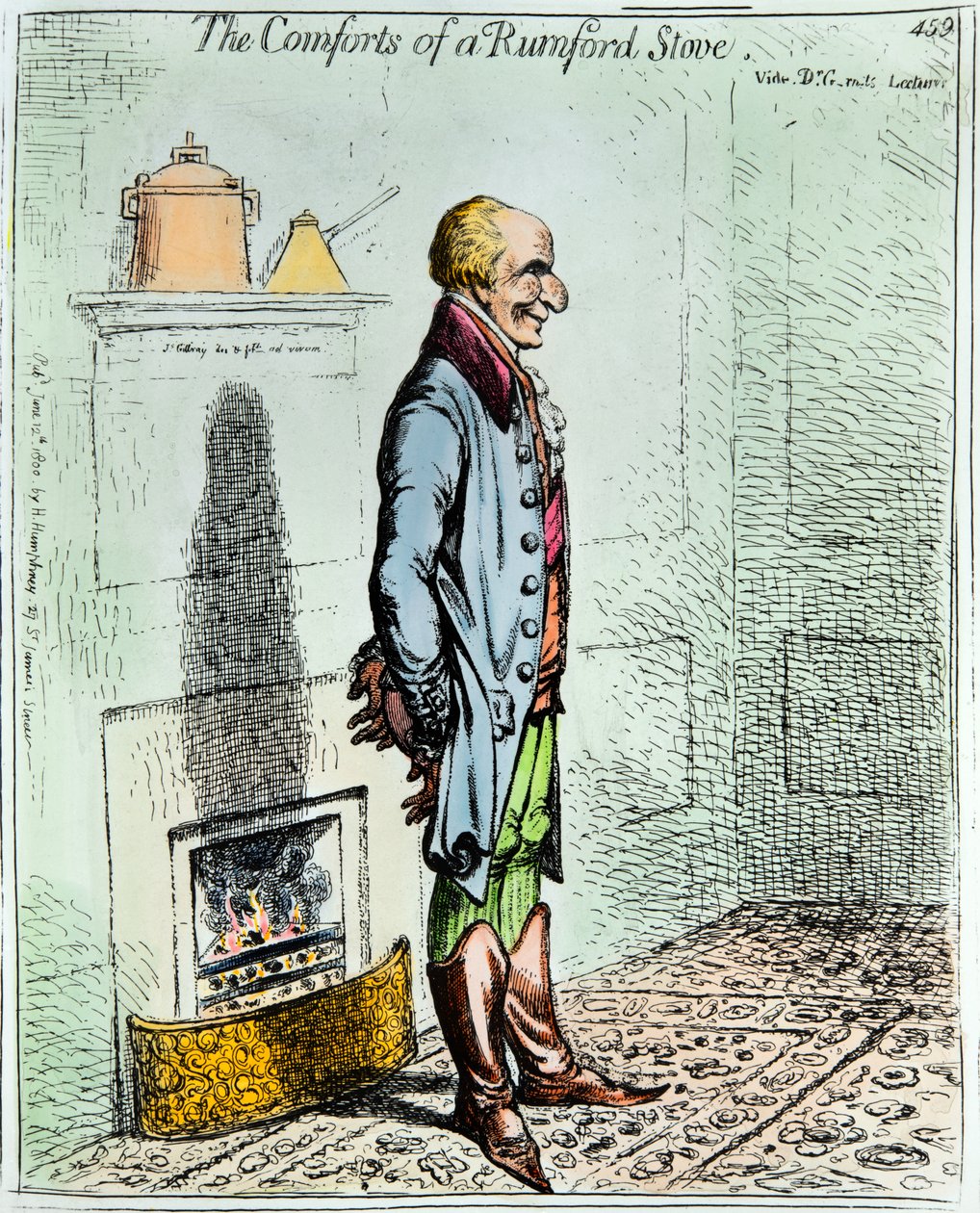 Le confort des poeles Rumford - James Gillray