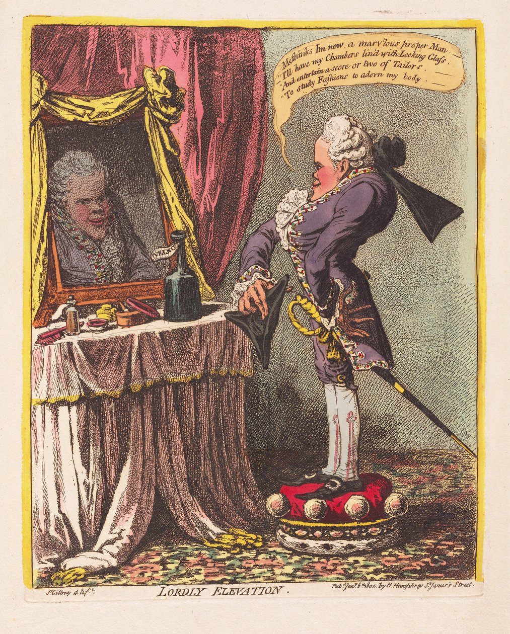 Élévation seigneuriale, pub. 1802 - James Gillray