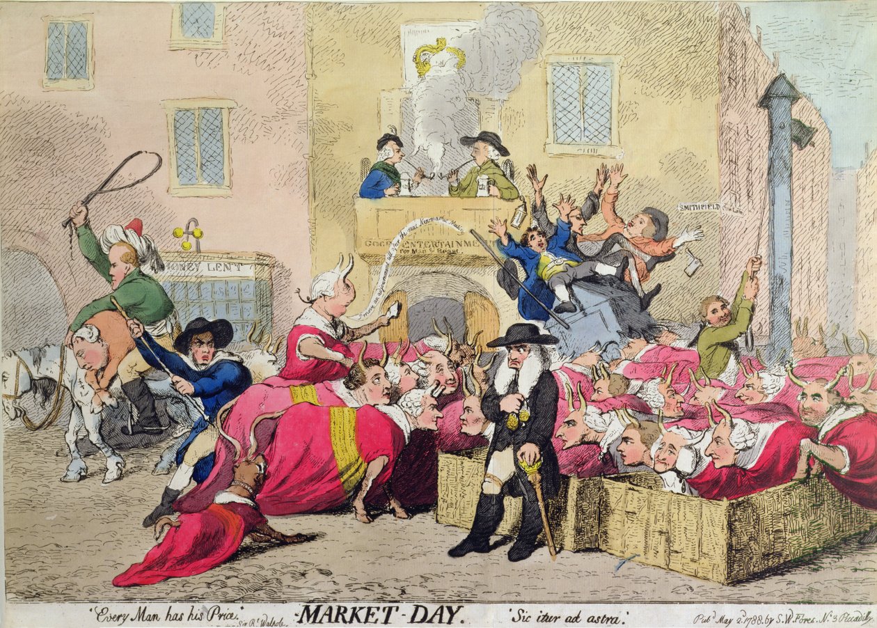 Jour de marché, publié par S.W. Fores en 1788 - James Gillray