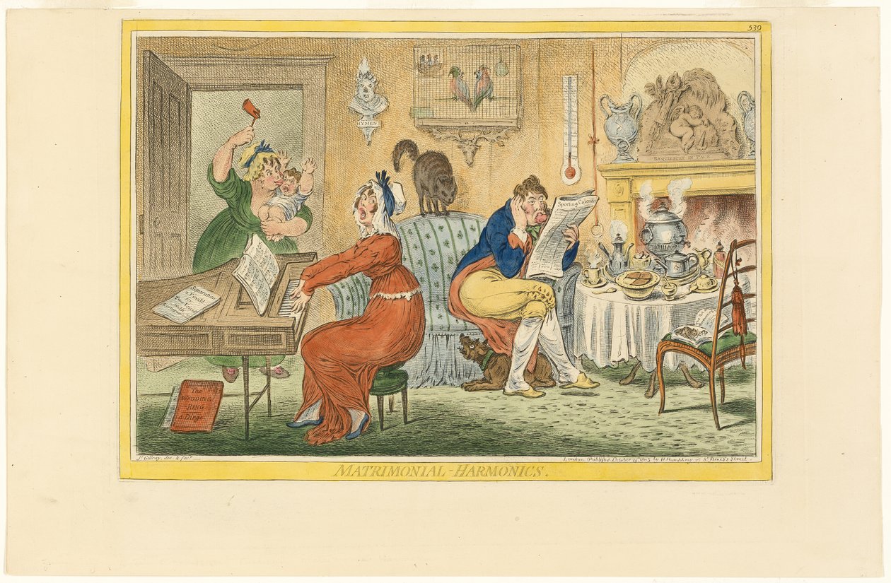 Harmoniques matrimoniales (Recto) - James Gillray