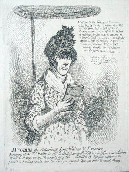 Mme Gibbs, la célèbre prostituée et extorqueuse - James Gillray