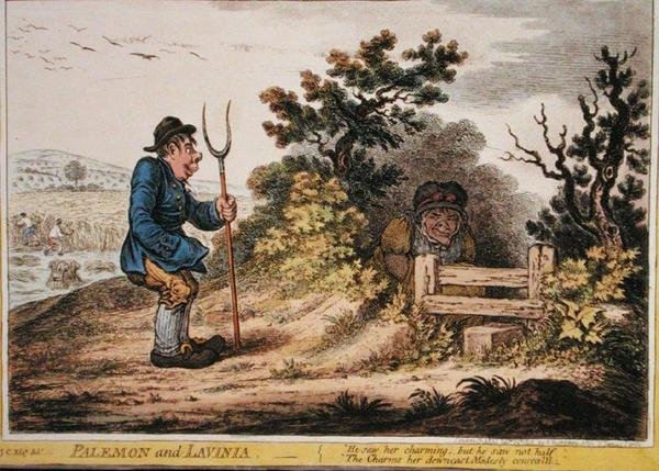 Palemon et Lavinia, publié par Hannah Humphrey en 1805 - James Gillray
