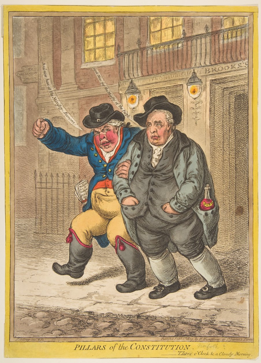 Les piliers de la Constitution - James Gillray