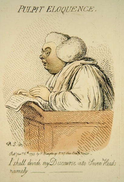 Éloquence de la Chaire (détail) - James Gillray