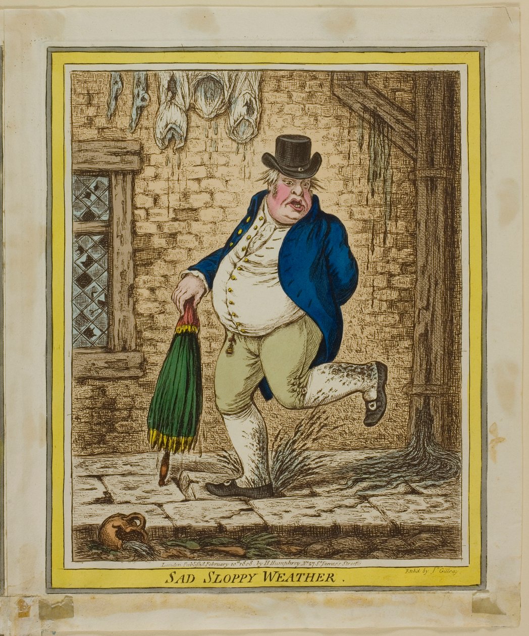 Temps triste et pluvieux - James Gillray