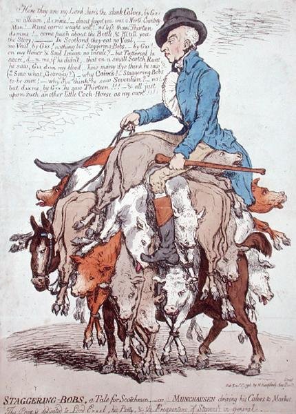 Staggering-Bobs, ou une histoire pour les Écossais - James Gillray