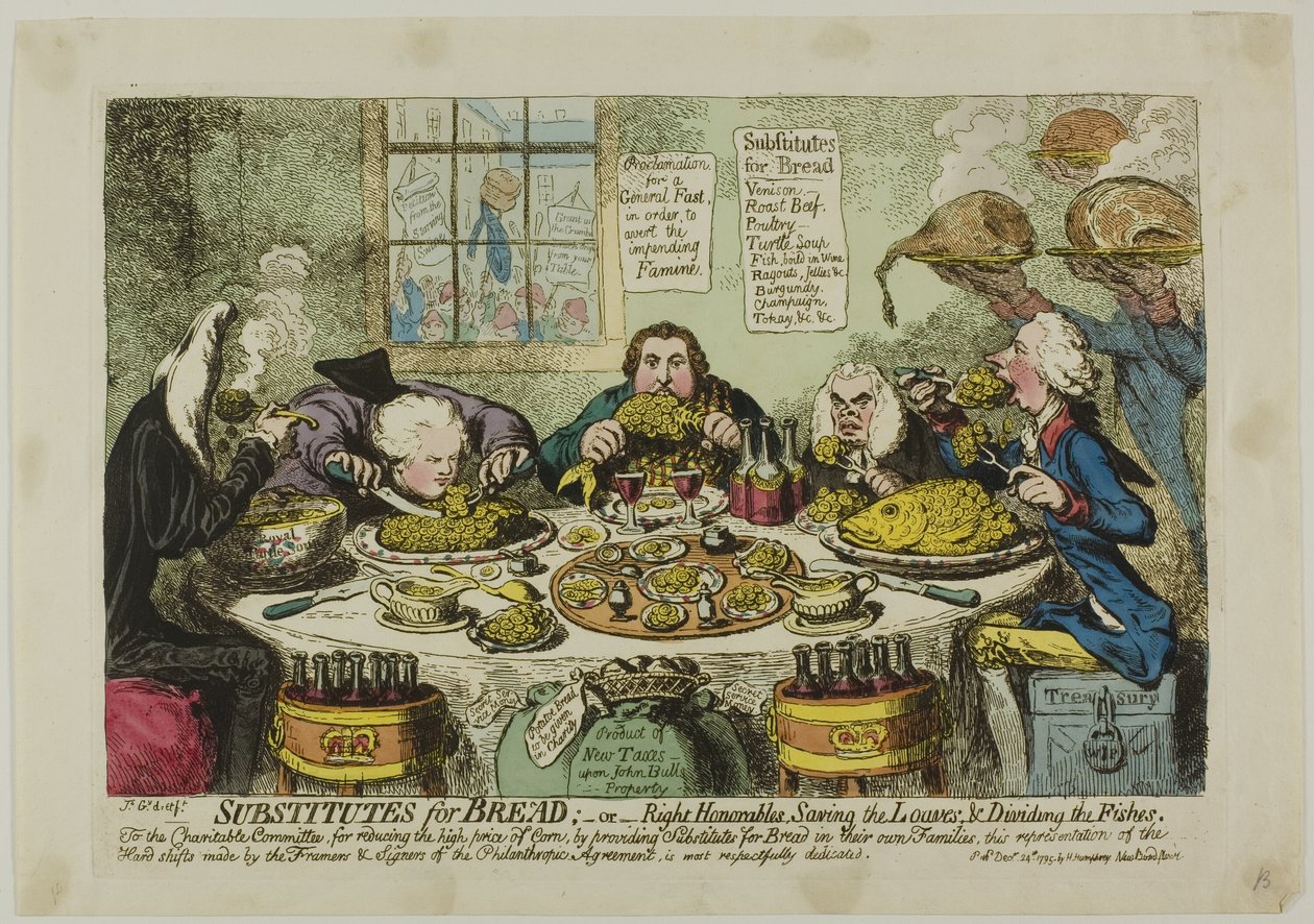 Substituts du pain - James Gillray