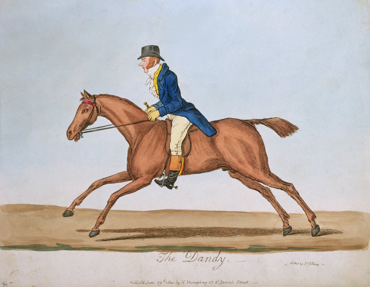 Le dandy, publié par Hannah Humphrey en 1810 - James Gillray