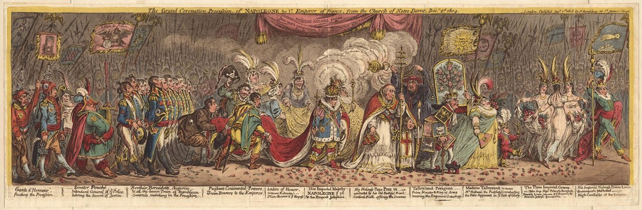 Le grand cortège de couronnement de Napoléon Ier empereur de France, depuis l