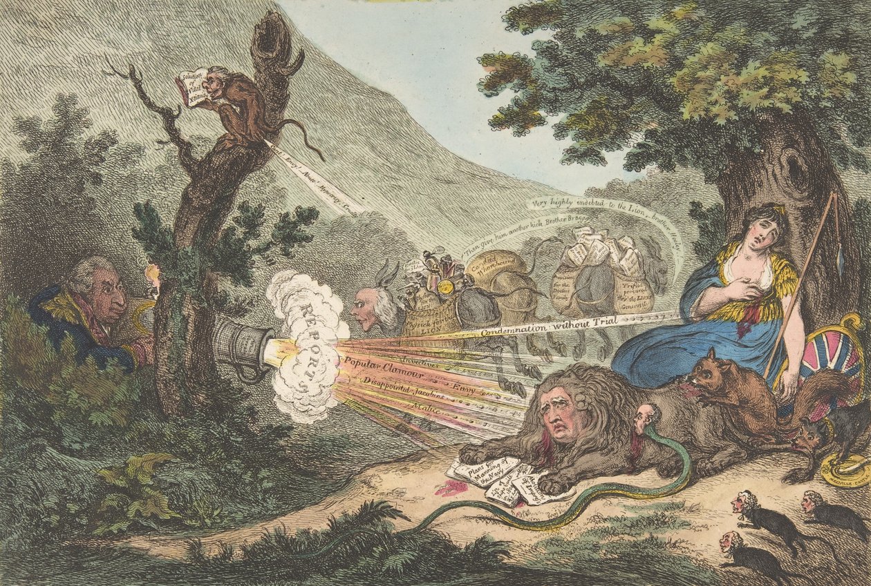 Le Lion blessé, 16 juillet 1805 - James Gillray