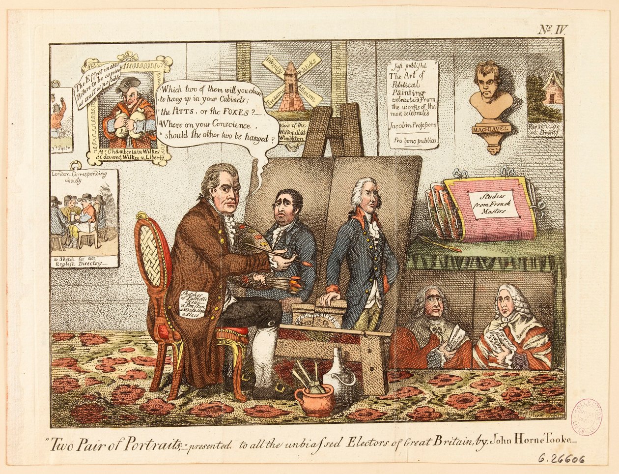Deux paires de portraits : présentées à tous les électeurs impartiaux de Grande-Bretagne, par John Horne Tooke - James Gillray