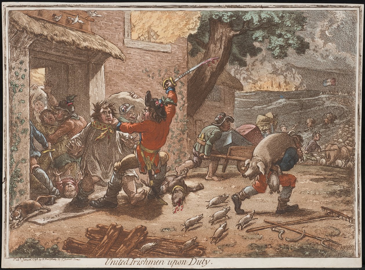 Les Irlandais unis en service - James Gillray
