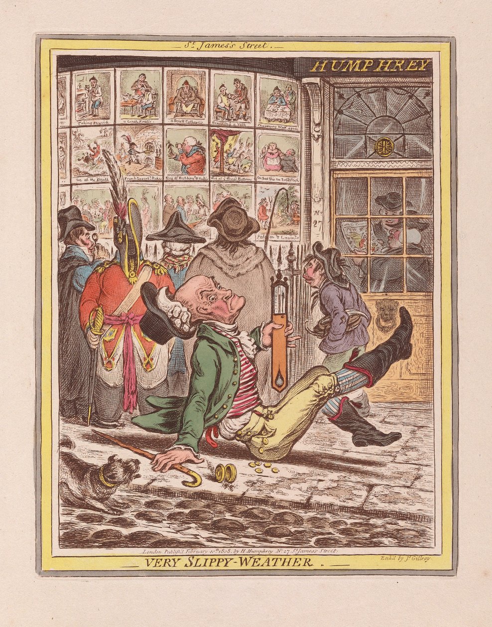 Très glissant, pub. 1808 - James Gillray