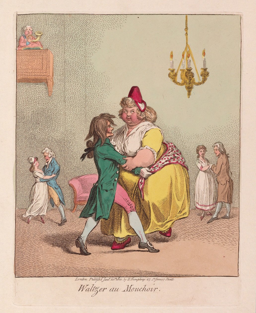 Valseur au mouchoir, pub. 1800 - James Gillray
