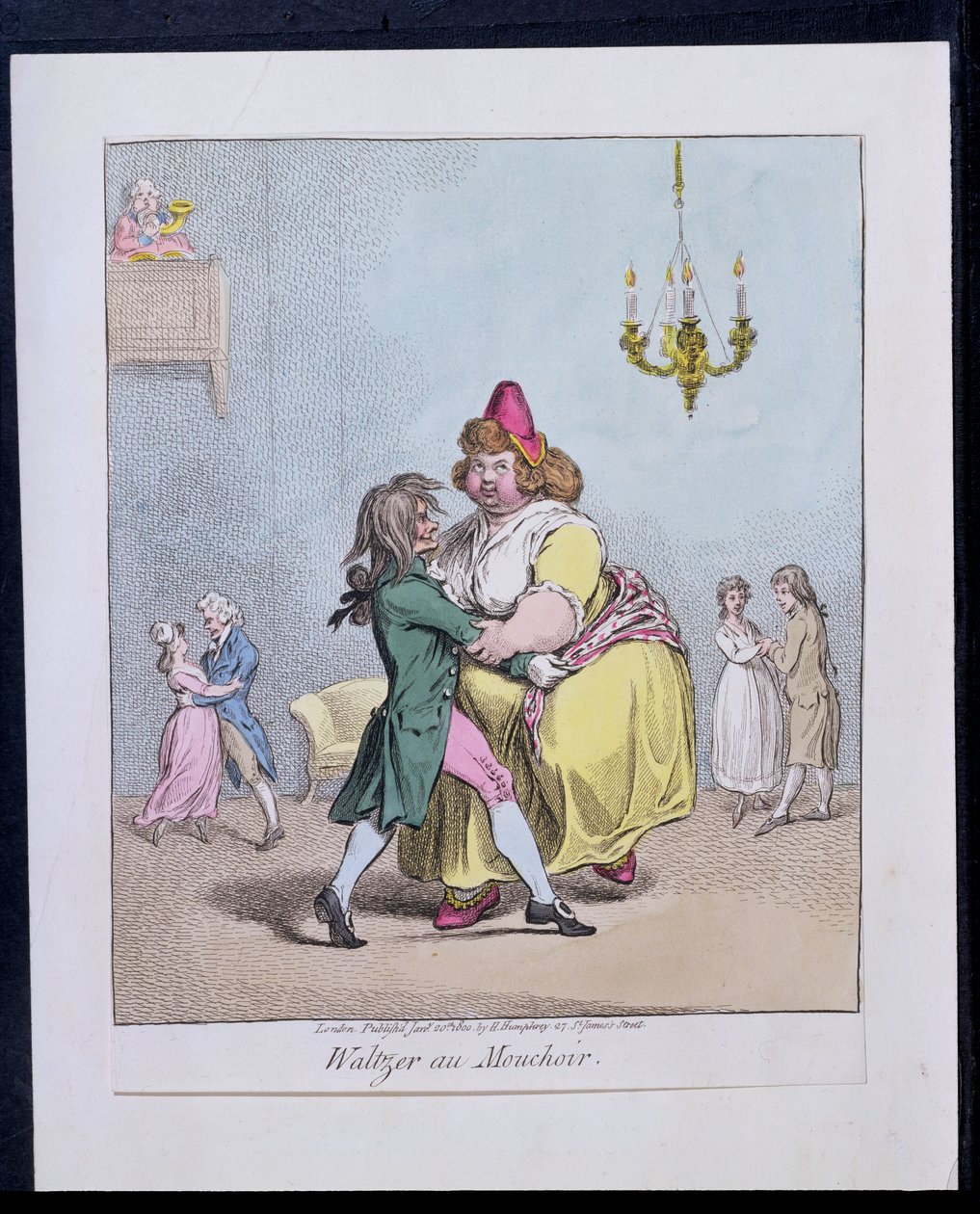 Waltzer au Mouchoir, publié par Hannah Humphrey en 1800 - James Gillray