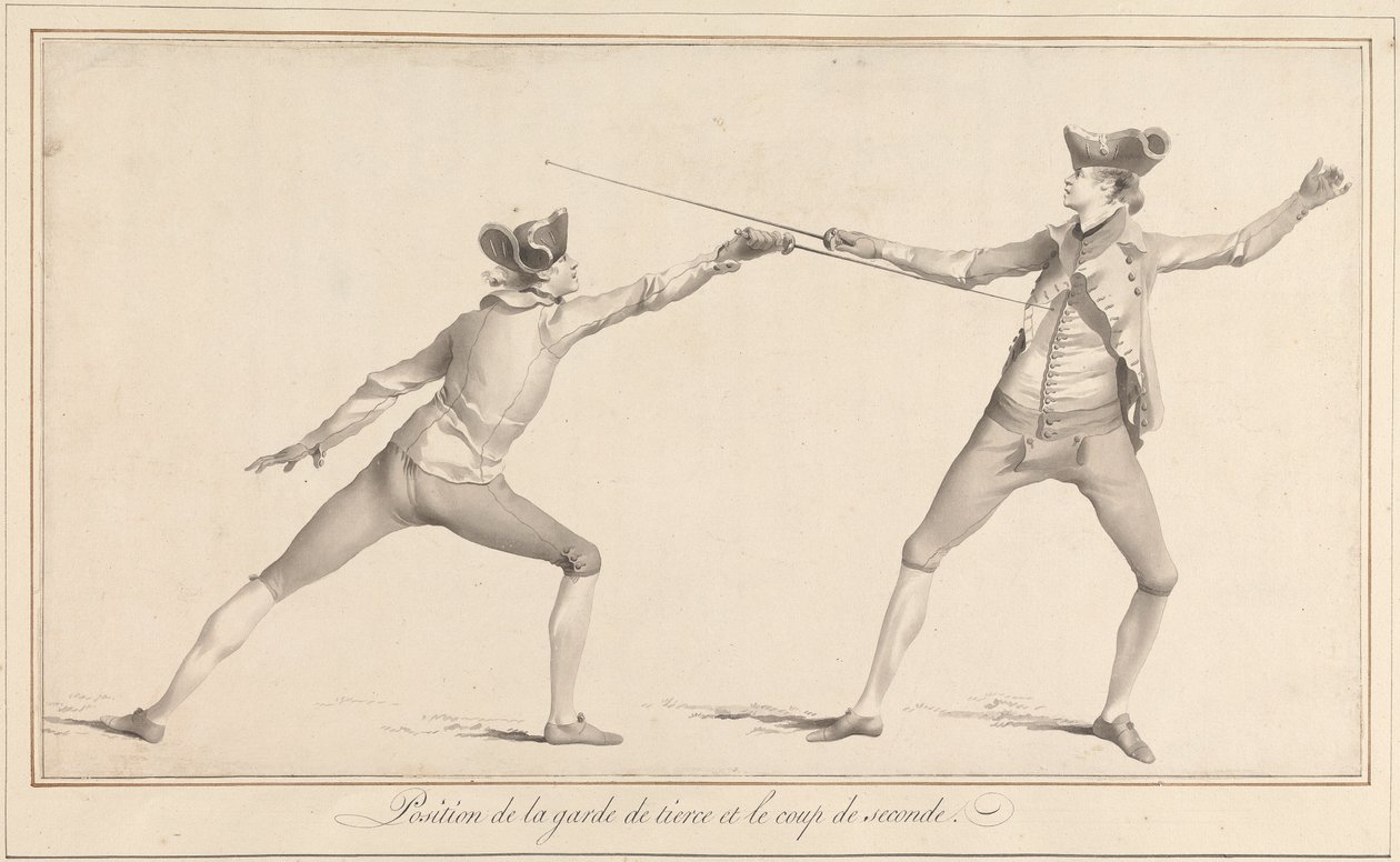 Position de la Garde de Tierce et le Coup de Seconde - James Gwin