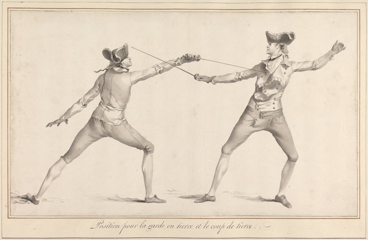 Position pour le Garde en Tierce et le Coup de Tierce - James Gwin