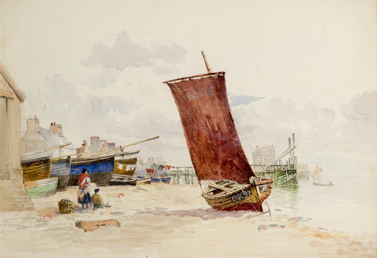 Vue de la jetée en bois à Broughty Ferry - James Hall Cranstoun