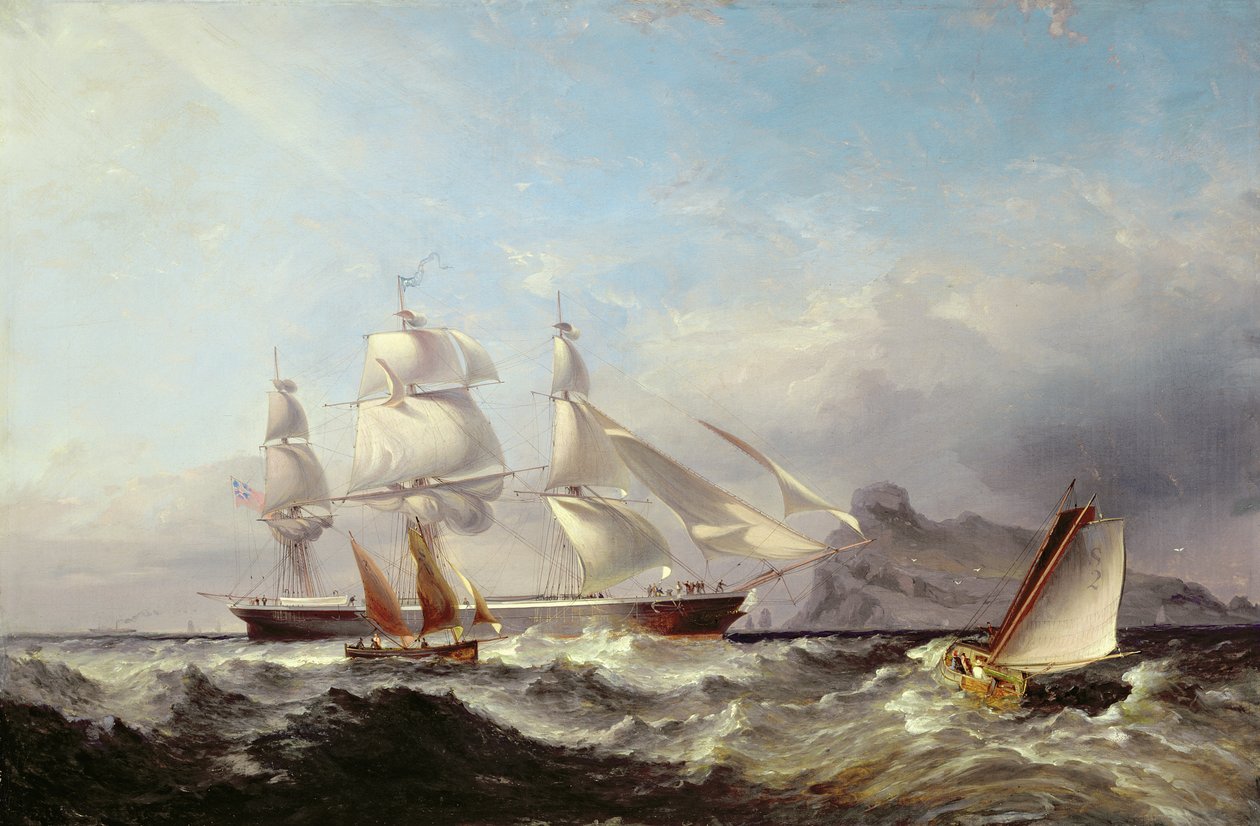 Un Clipper au large du phare de Mumbles, Swansea - James Harris of Swansea