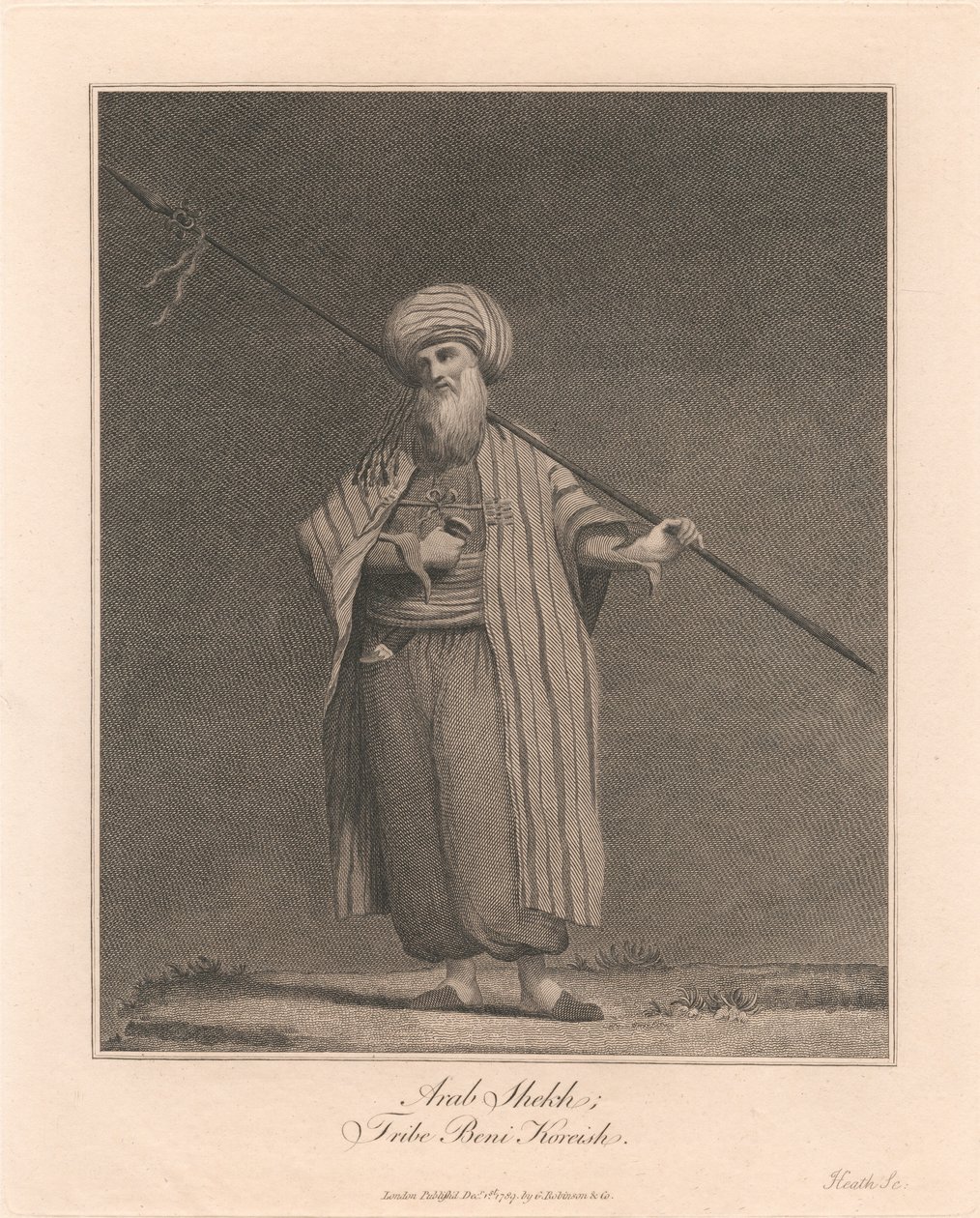 Cheikh arabe, tribu des Beni Koreish - James Heath