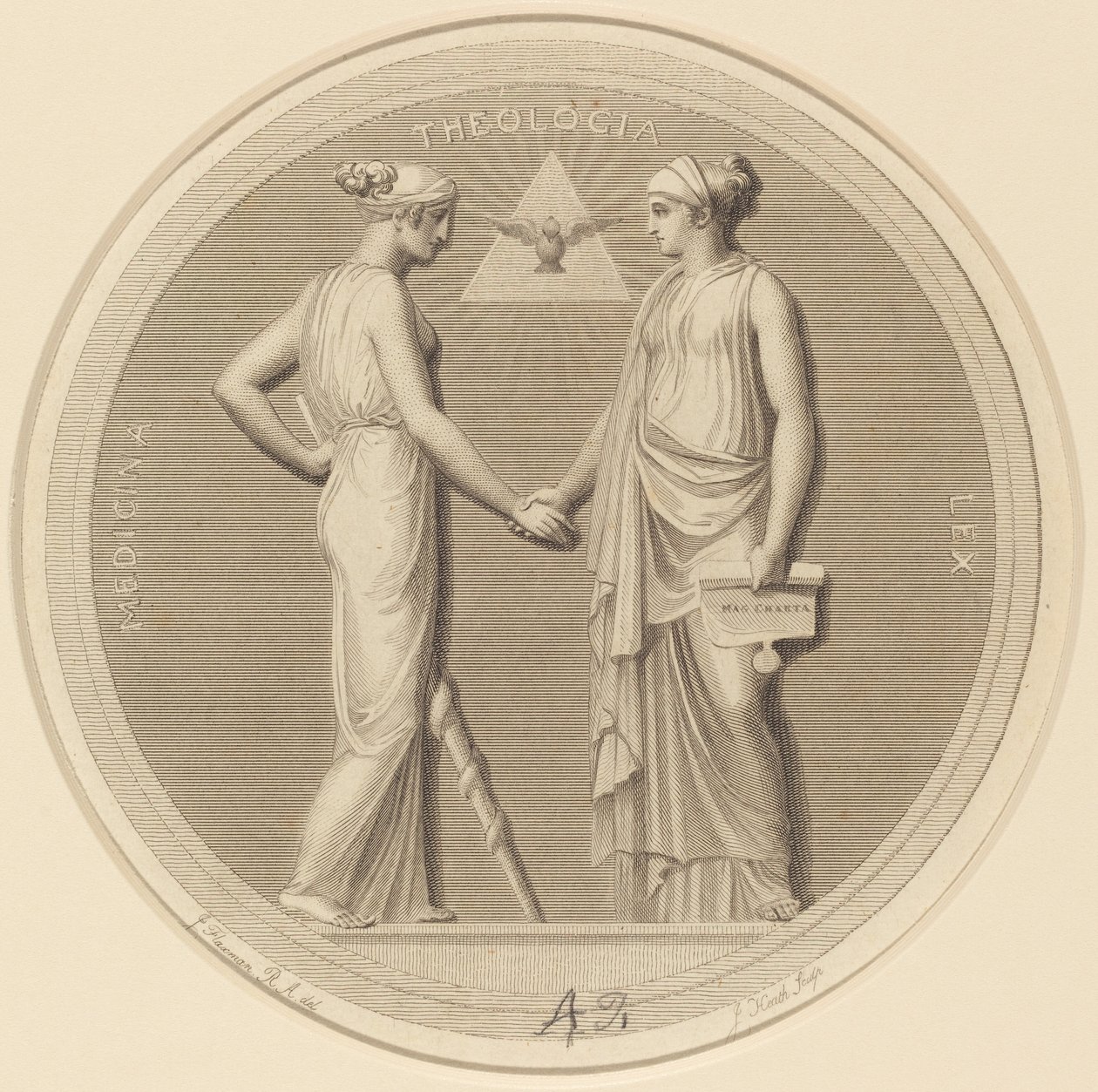 Medicina - Theologia - Lex - James Heath after John Flaxman