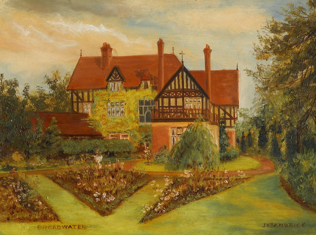 Broadwater (Kenilworth Road et Earlsdon Avenue, Coventry), début du 20e siècle (huile sur carton) - James Henry Bambrick