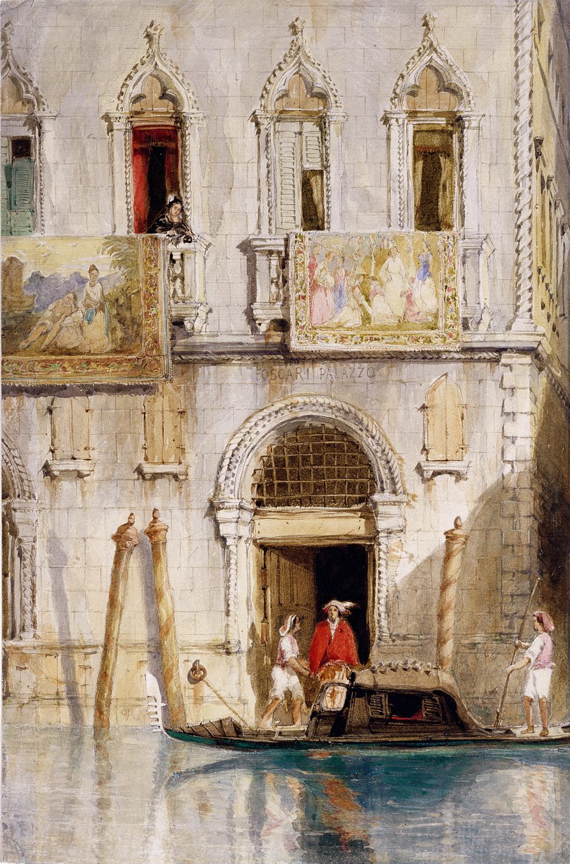 Les marches du Palazzo Foscari, Venise, 1844 - James Holland