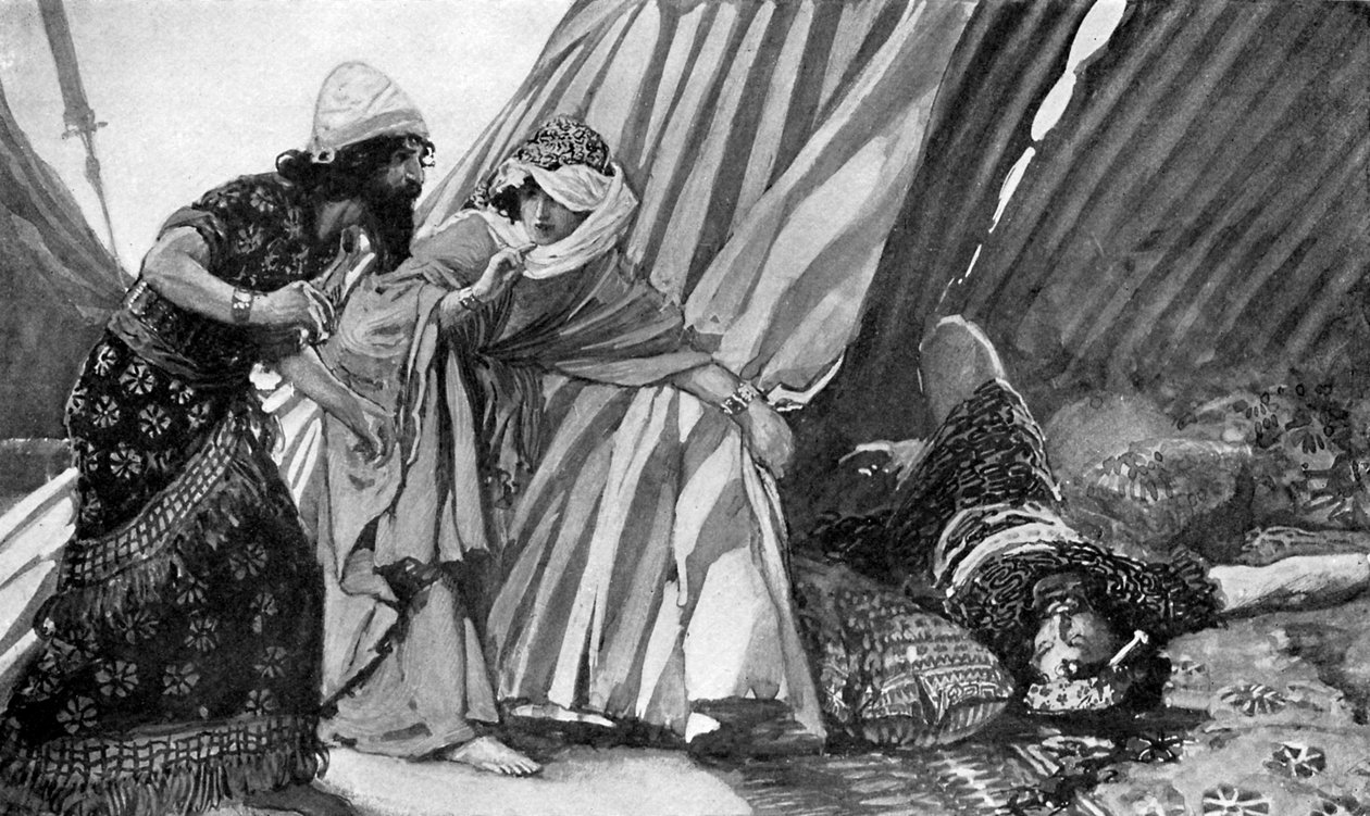 Jaël montrant à Barak le cadavre de Sisera - Bible - James Jacques Joseph (after) Tissot