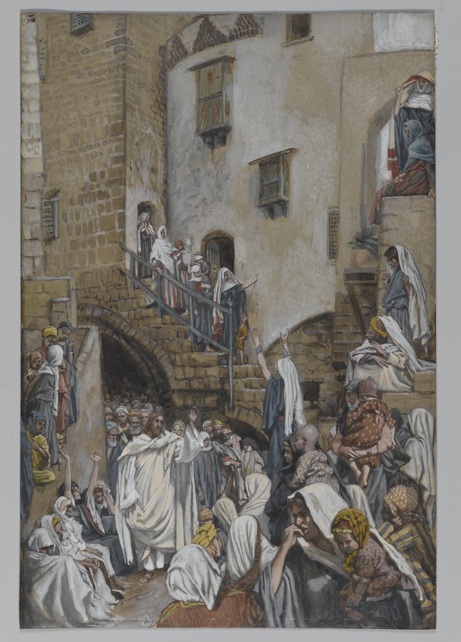 Une femme crie dans la foule, illustration de La Vie de Notre Seigneur Jésus-Christ, 1886-94 - James Jacques Joseph Tissot