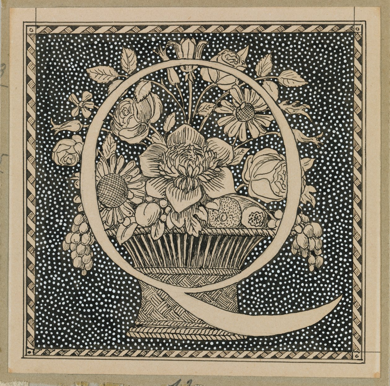 Lettre capitale Q, illustration de La Vie de Notre Seigneur Jésus-Christ - James Jacques Joseph Tissot