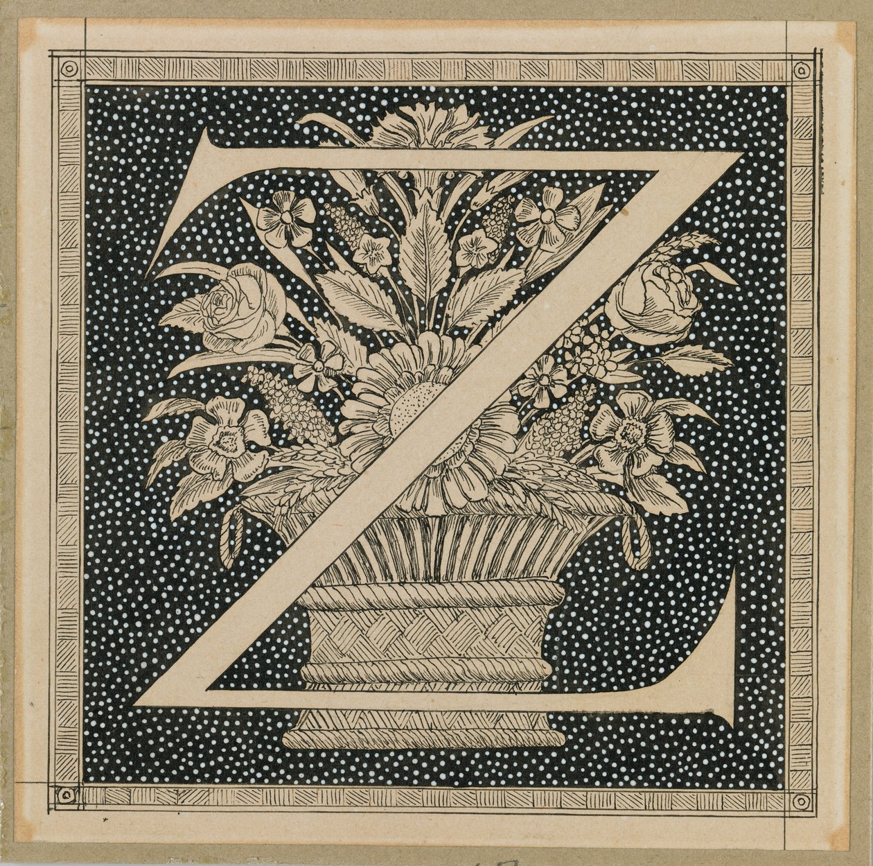 Lettre capitale Z, illustration de La Vie de Notre Seigneur Jésus-Christ - James Jacques Joseph Tissot