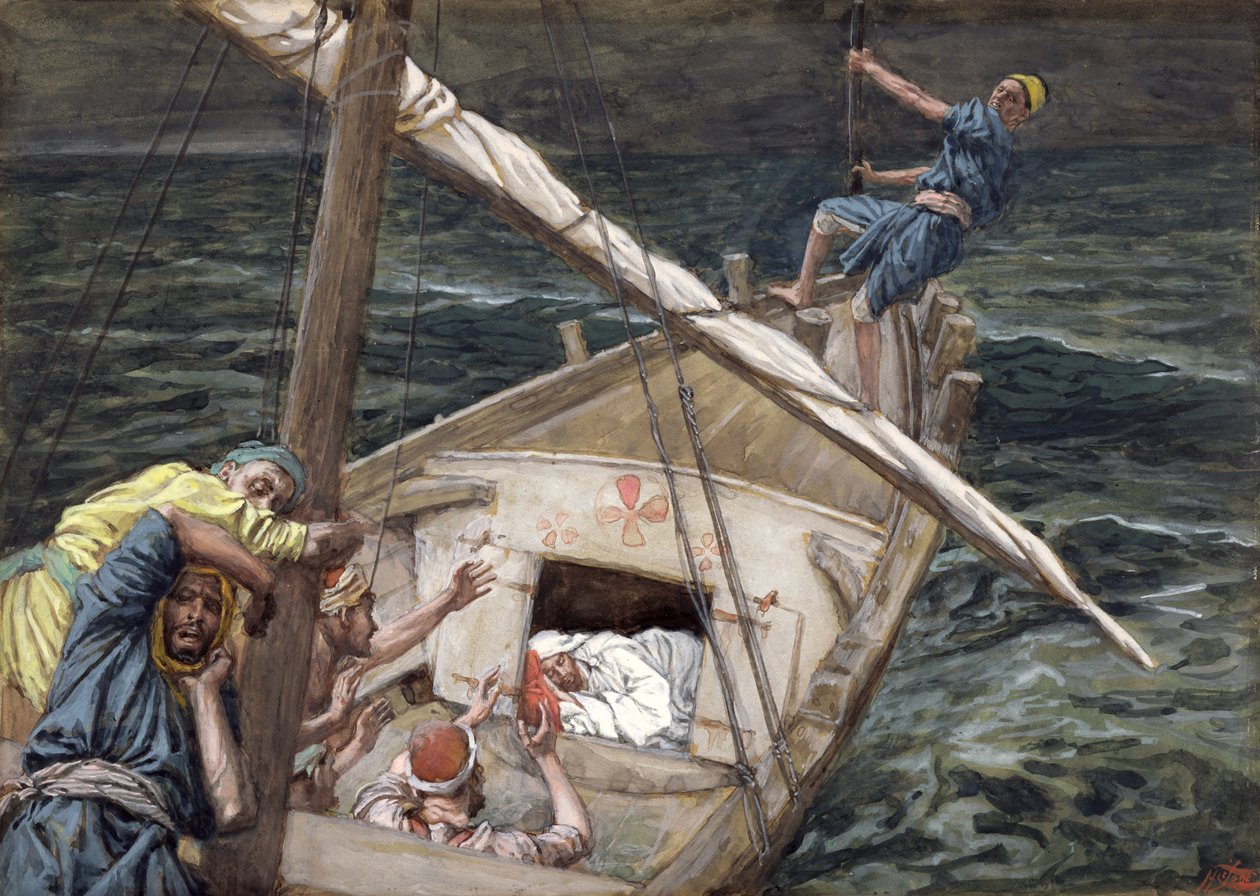 Le Christ endormi pendant la tempête, illustration pour La Vie du Christ - James Jacques Joseph Tissot