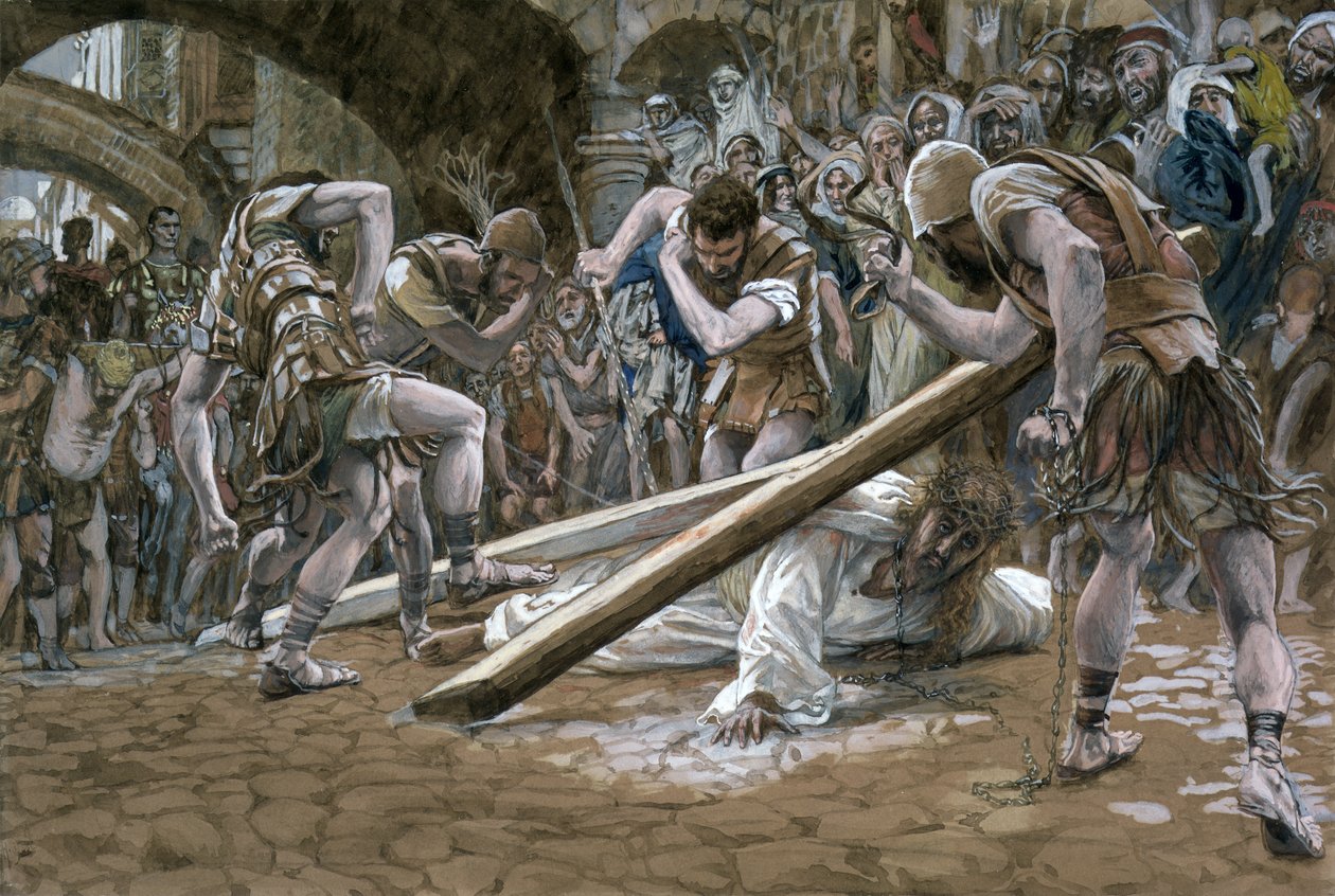 Christ tombe sous la croix, illustration pour La Vie du Christ - James Jacques Joseph Tissot