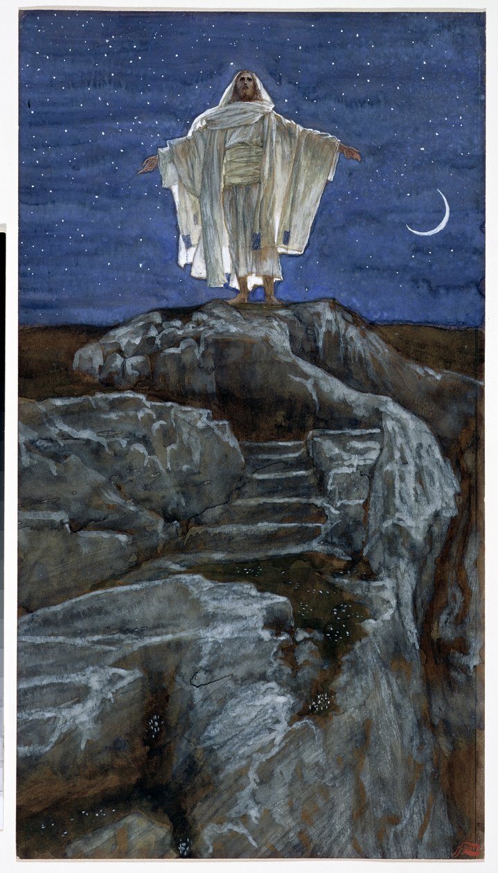 Le Christ sortant seul sur une montagne pour prier, illustration de La Vie du Christ, c.1886-94 - James Jacques Joseph Tissot