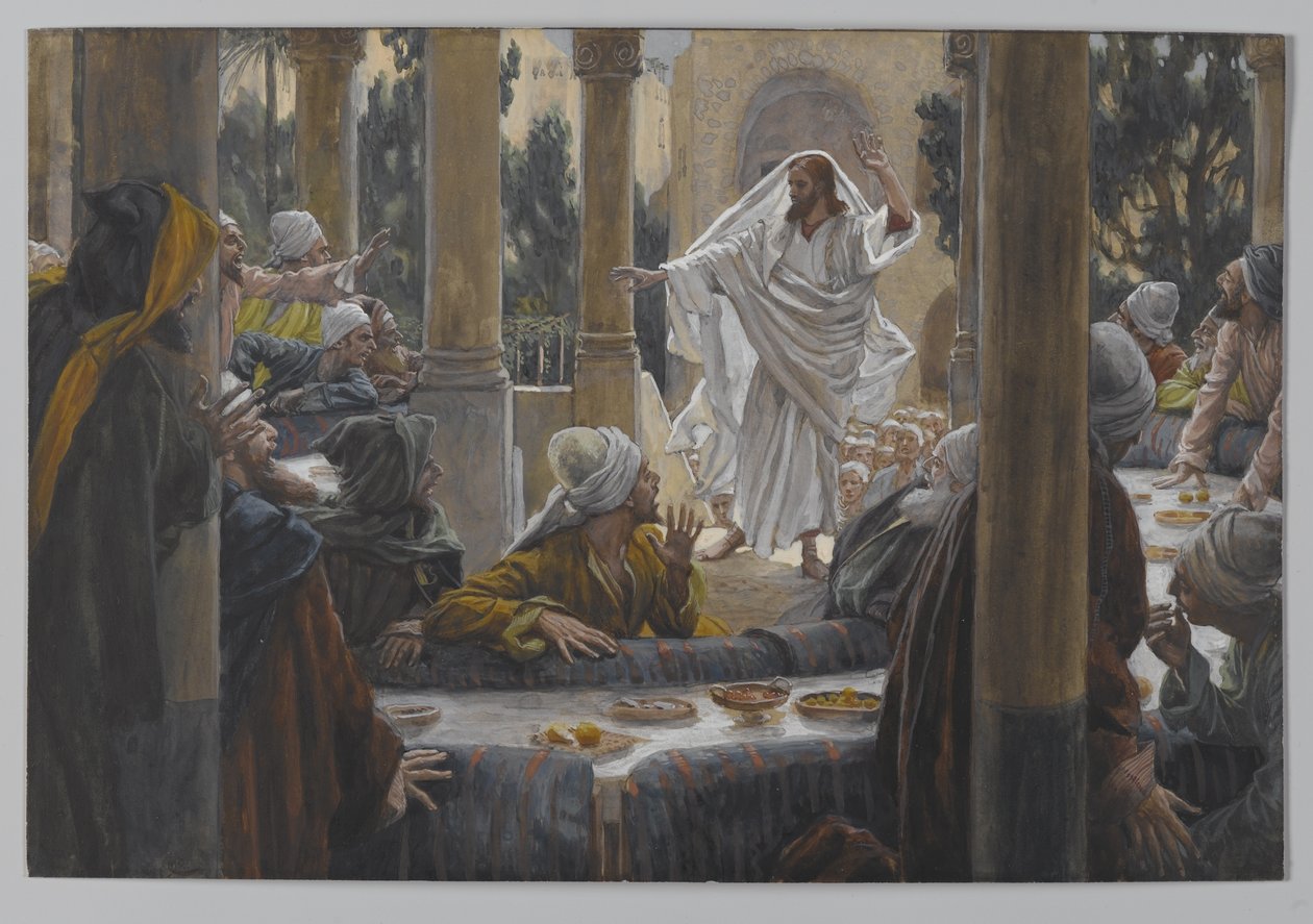 Malédictions contre les pharisiens, illustration de La vie de notre Seigneur Jésus-Christ, 1886-96 - James Jacques Joseph Tissot